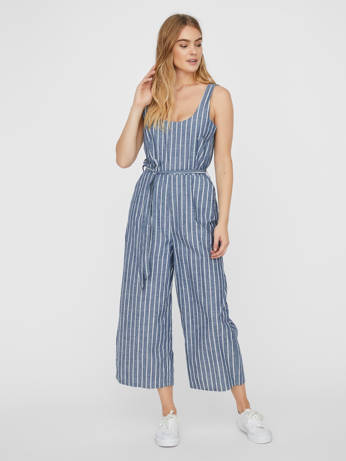 chambray culotte jumpsuit